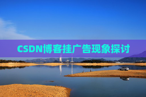 CSDN博客挂广告现象探讨